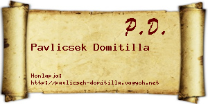 Pavlicsek Domitilla névjegykártya